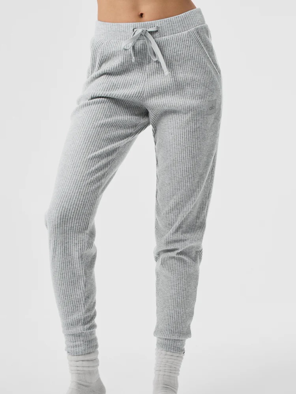 Alo Muse Sweatpants Athletic Heather Grey Athleisure Elevated Loungewear